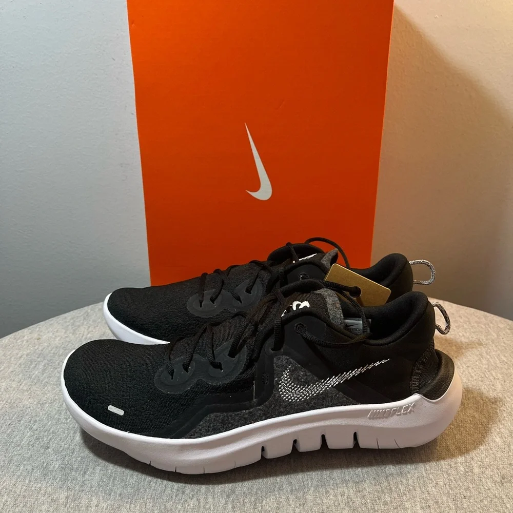 Nike Flex 2021 RN Black White Smoke Grey Mens Running Shoes Size 11.5 CW3408-002 - Picture 4 of 11